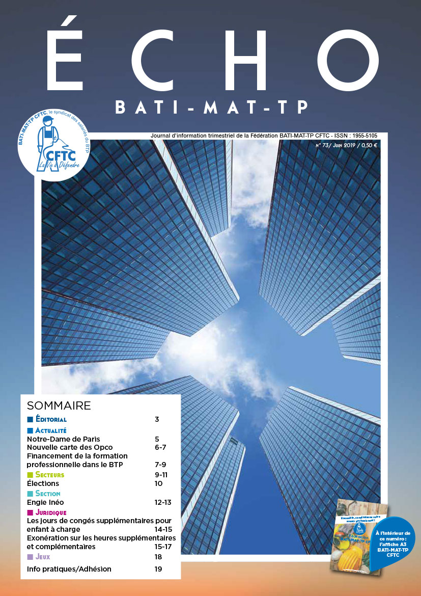 Magazine ECHO 73 - BATI-MAT-TP CFTC