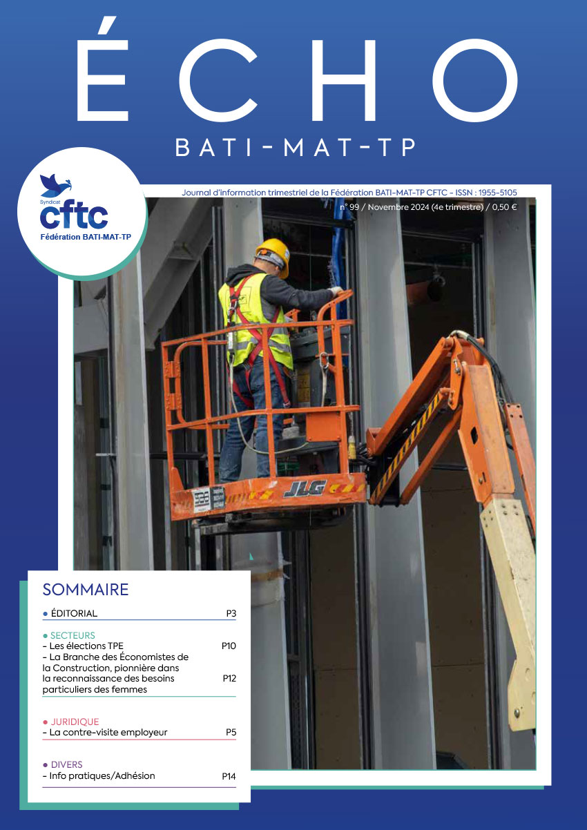 Couverture du Magazine ECHO 99 - BATI-MAT-TP CFTC