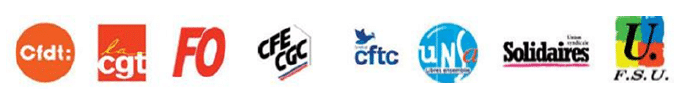 Logos des organisations syndicales