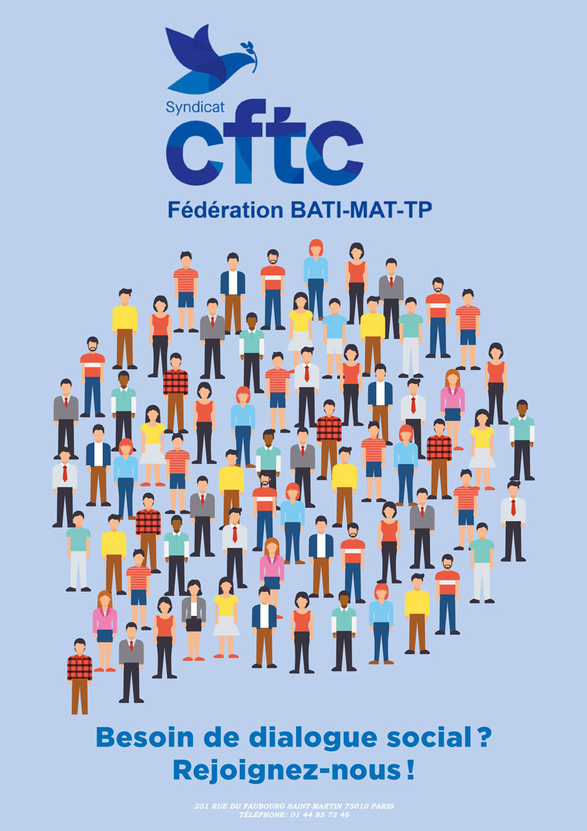 Affiche CFTC : Besoin de dialogue social ? Rejoignez-nous !
