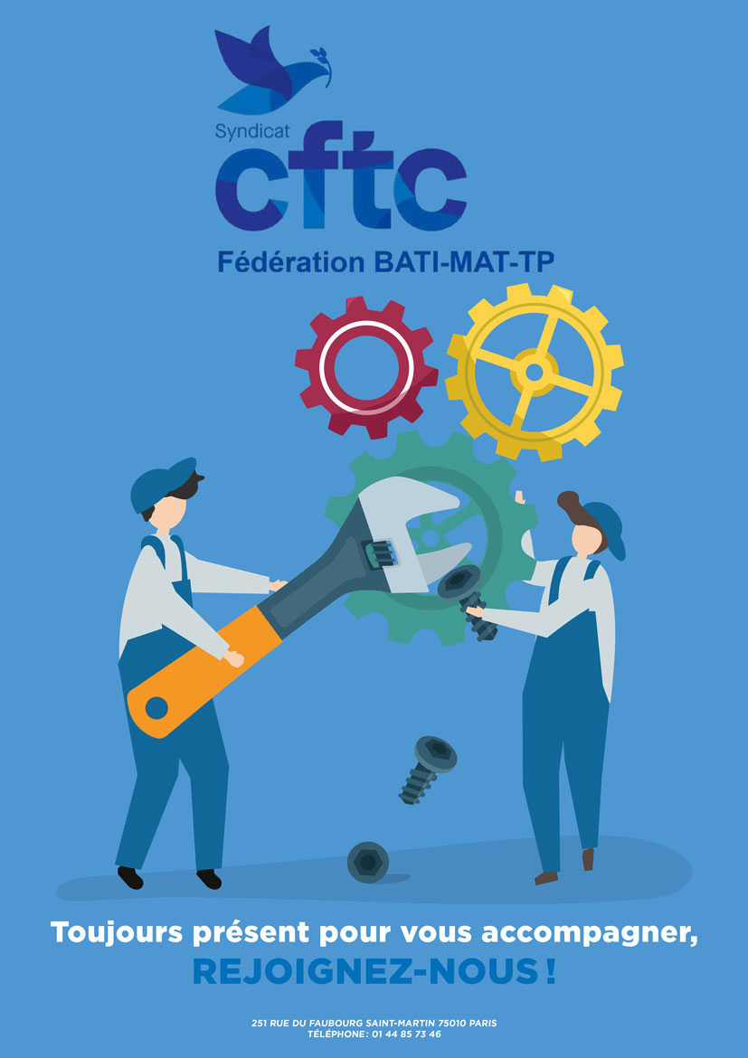 Affiche CFTC : Toujours présent pour vous accompagner, REJOIGNEZ-NOUS !